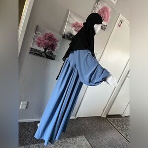 Two layers khimar with beautiful lantern sleeve Arabian dress😍hijab niqab abaya